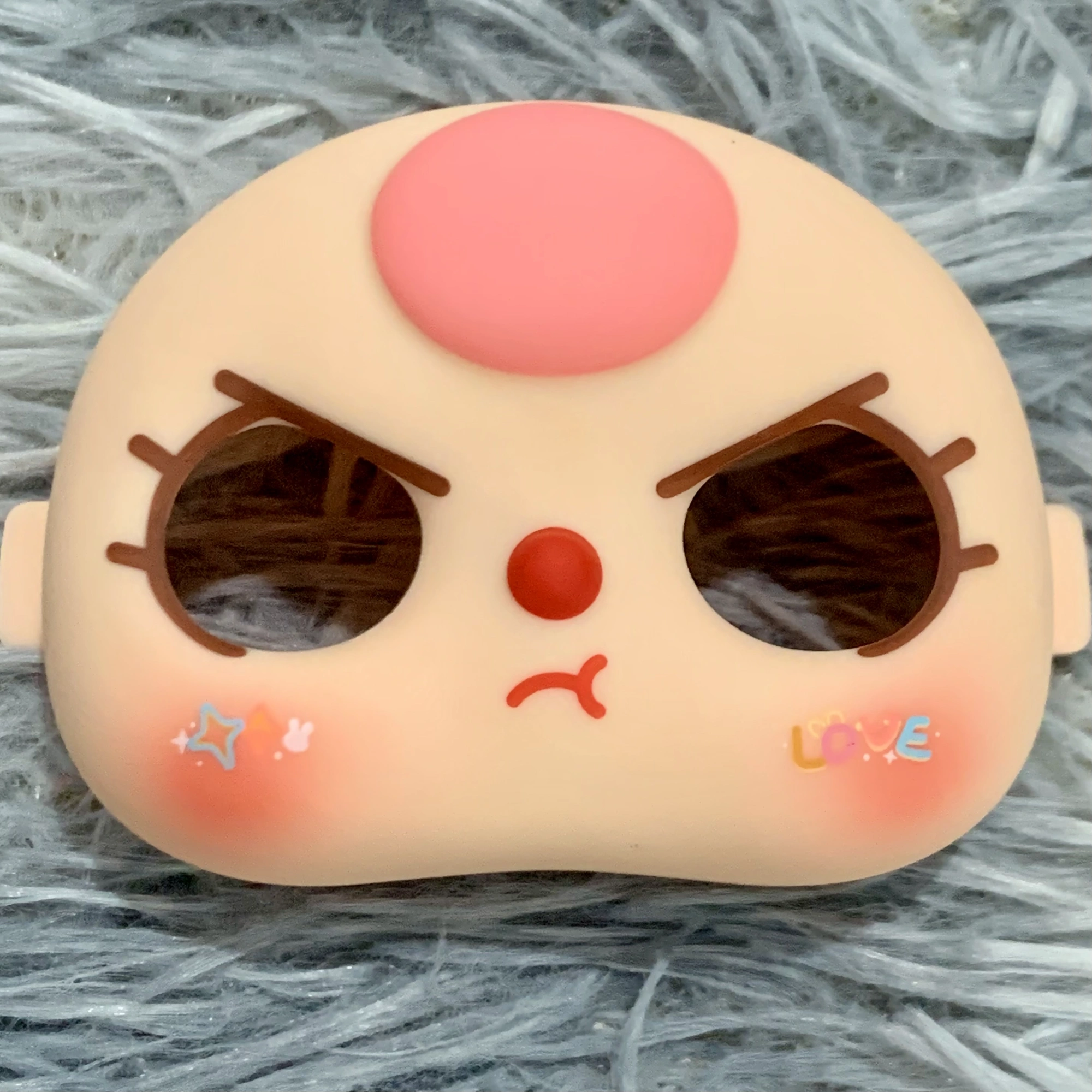Tóc hồng miệng giận má love (Mi nâu)