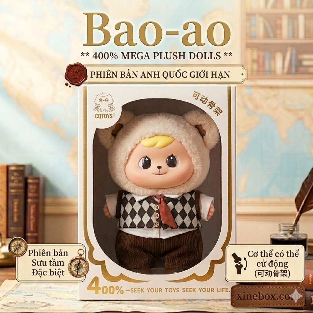 BaoAo Mega Plush Dolls - British Version Limited Edition (Size 400% - CHÍNH HÃNG)