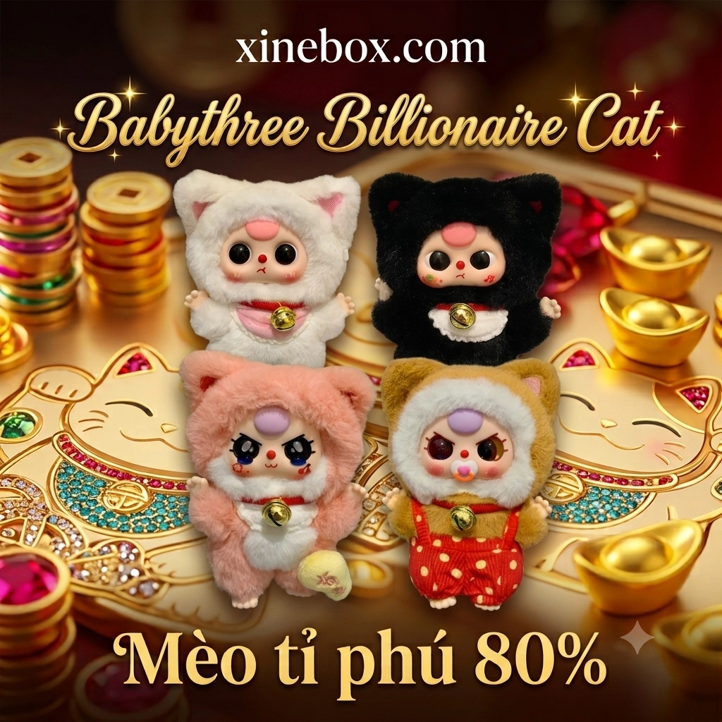 Babythree Mèo tỉ phú (Size 80% - CHÍNH HÃNG)