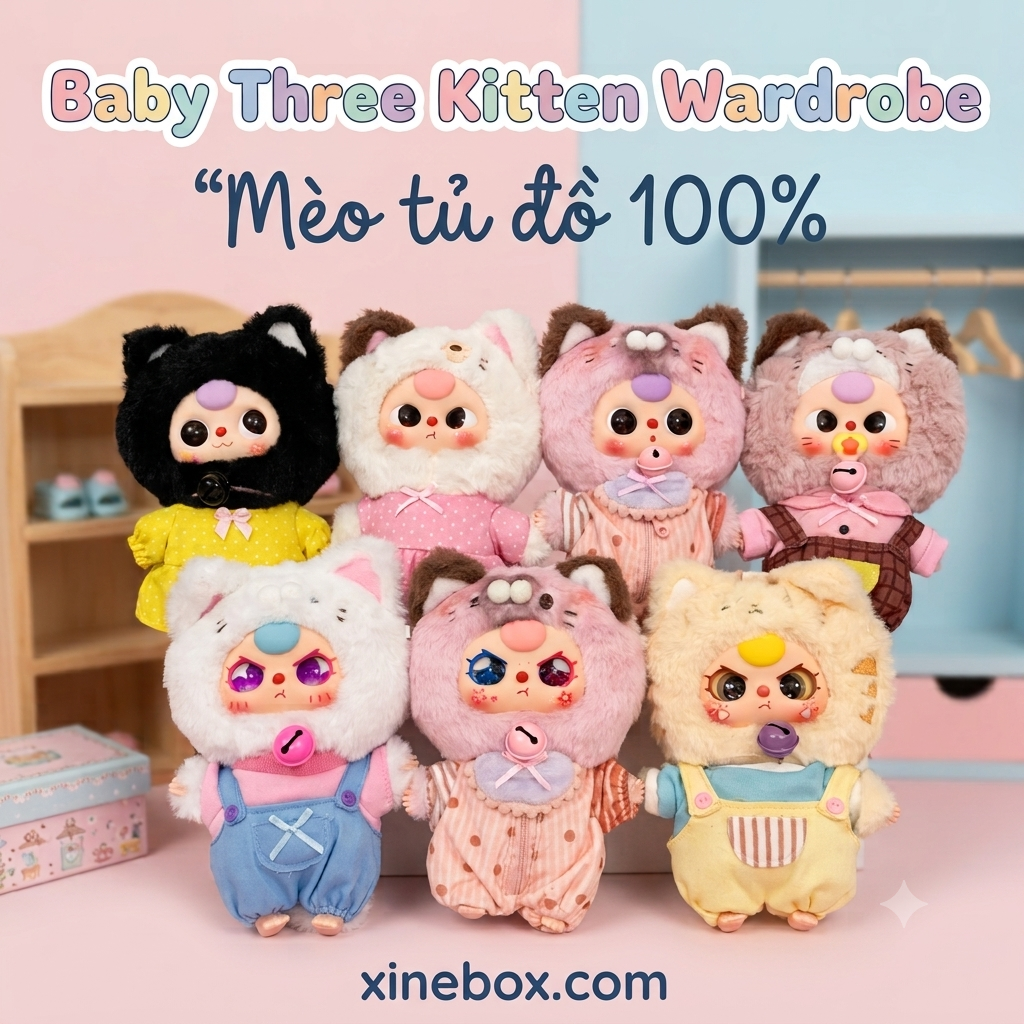 Babythree Mèo tủ đồ (Size 100% - CHÍNH HÃNG)