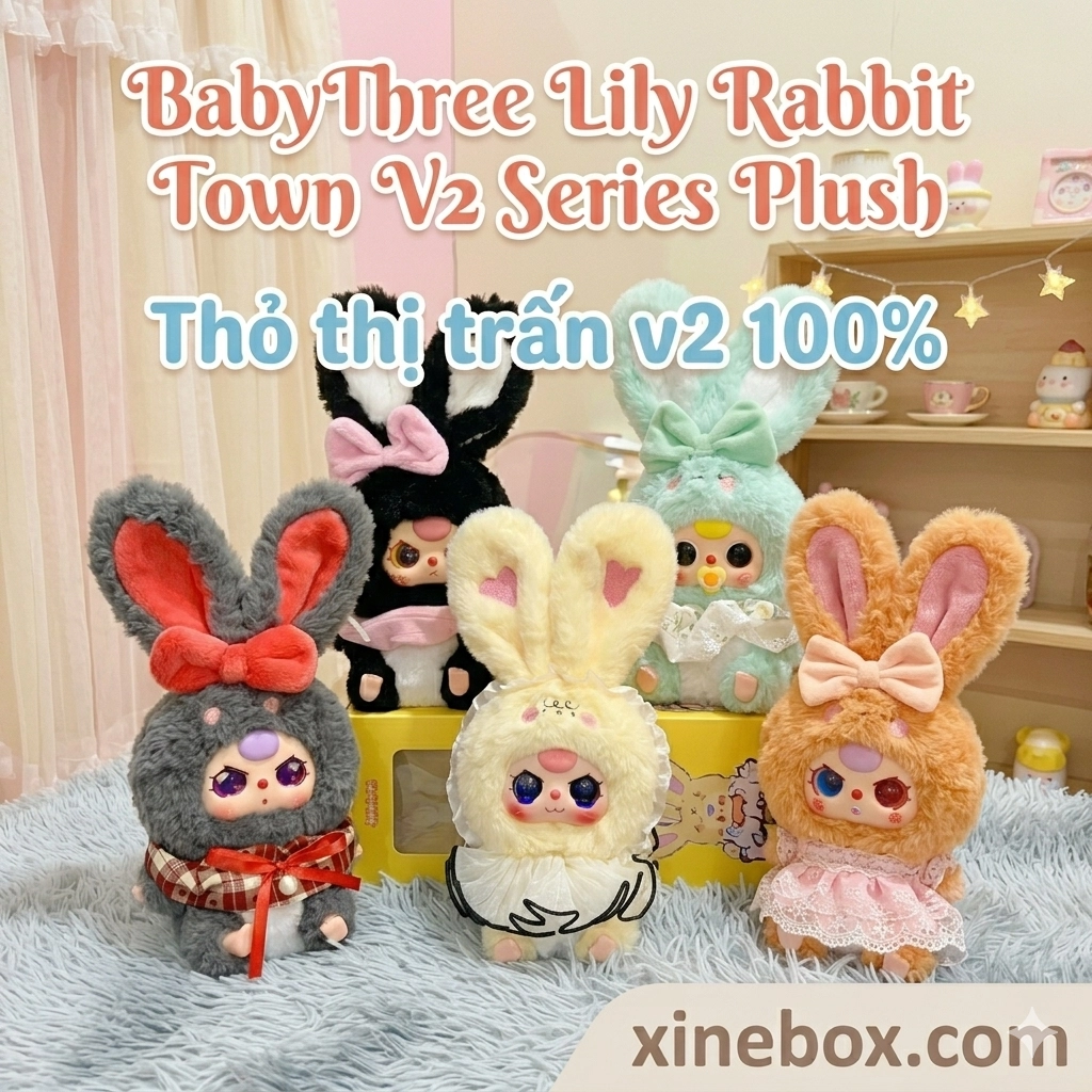 Babythree Thỏ Thị Trấn V2 (Size 100% - CHÍNH HÃNG)